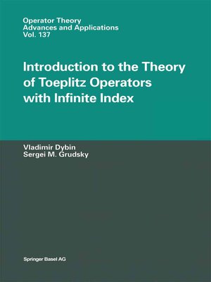 cover image of Introduction to the Theory of Toeplitz Operators with Infinite Index